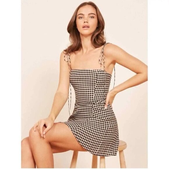 Reformation Dresses & Skirts - Reformation Black white checkered dress